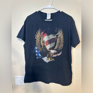 Gildan Black Short Sleeve Eagle Tee